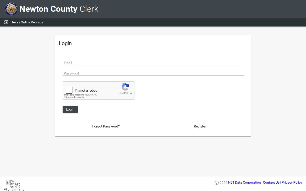 Newton County case search County Clerk login