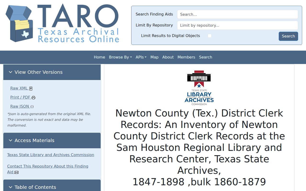 Newton County court docket historical books inventory